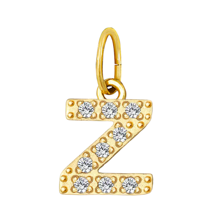Gold CZ Letter Collection