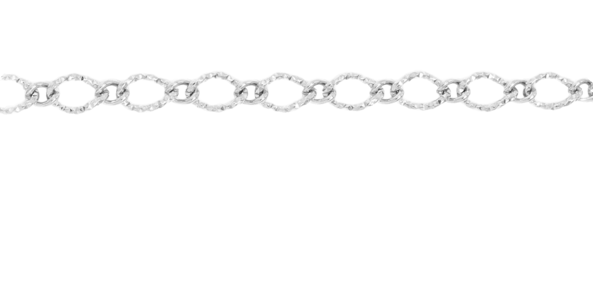 Hammered Oval Chain Bracelet