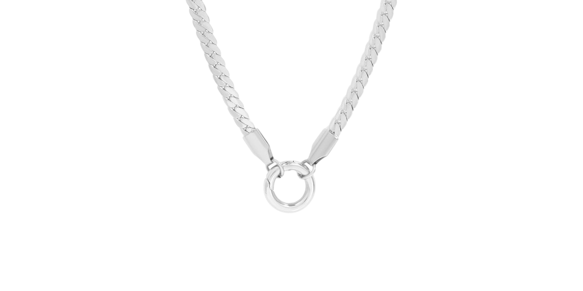 Curb Chain Charm Holder Necklace - Cluster