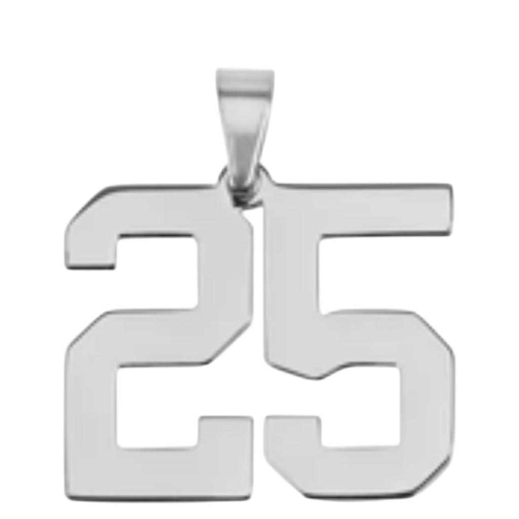 Large Silver Sports Number Collection