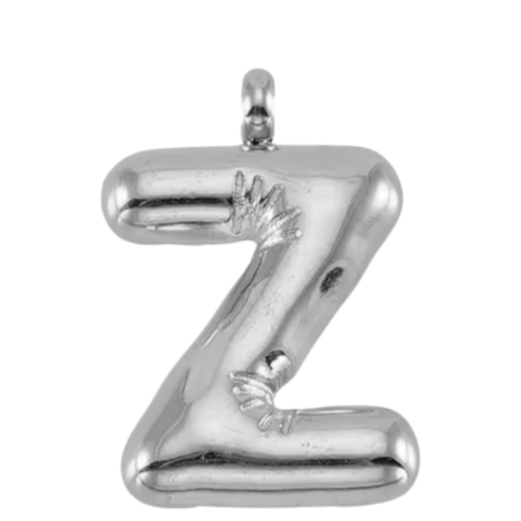 Large Silver Bubble Letter Collection