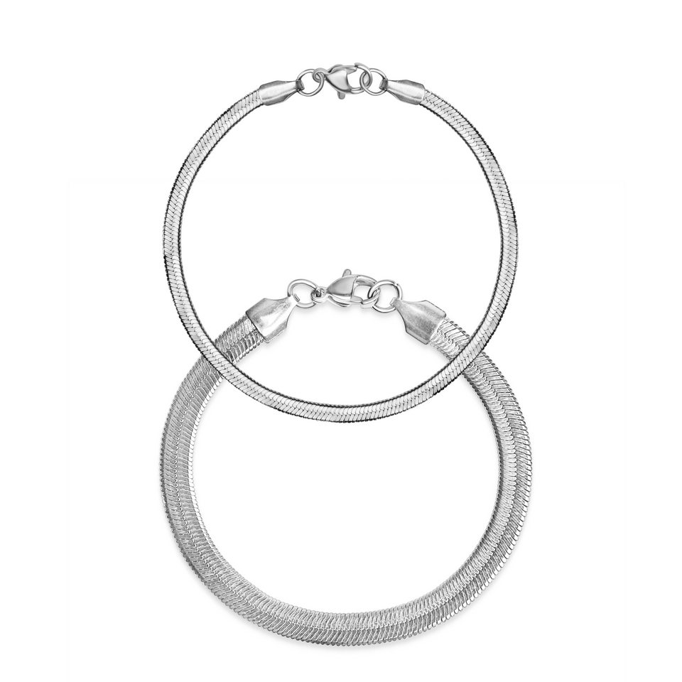5mm Gold Herringbone Chain Bracelet