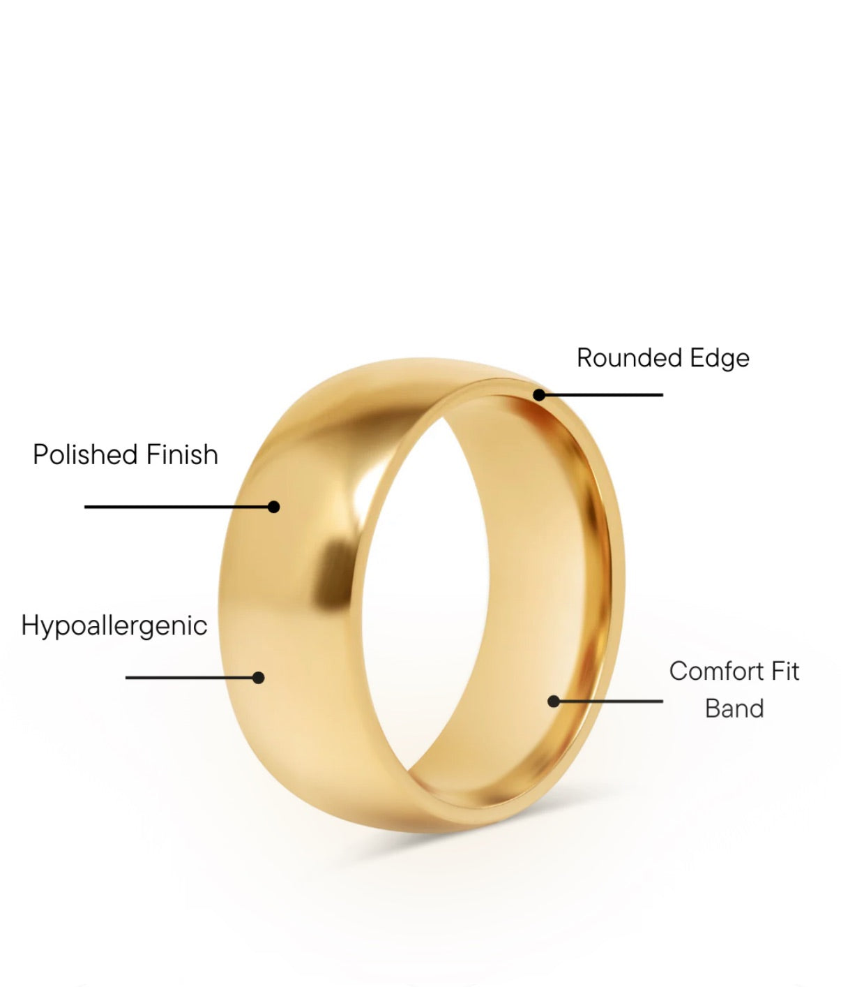 Gold Chunky Rounded Ring