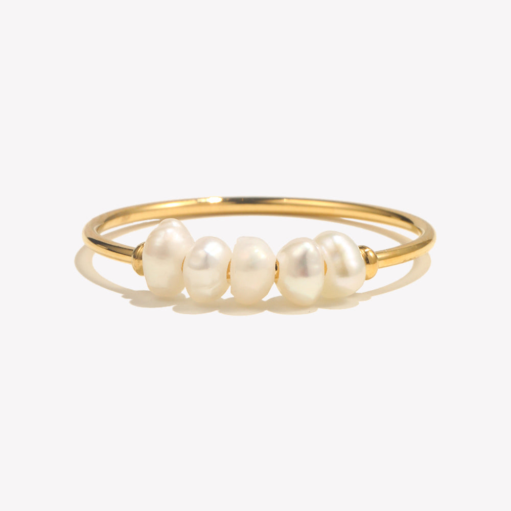 Gold Pearl Ring