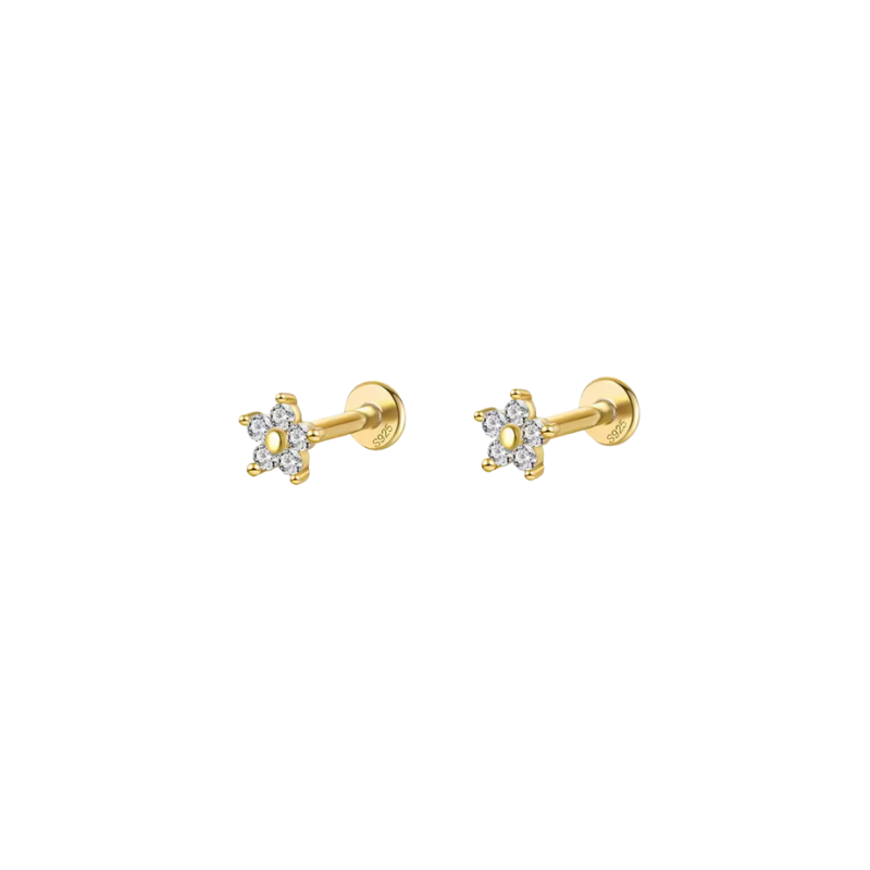 Gold Filled CZ Star Stud Earring