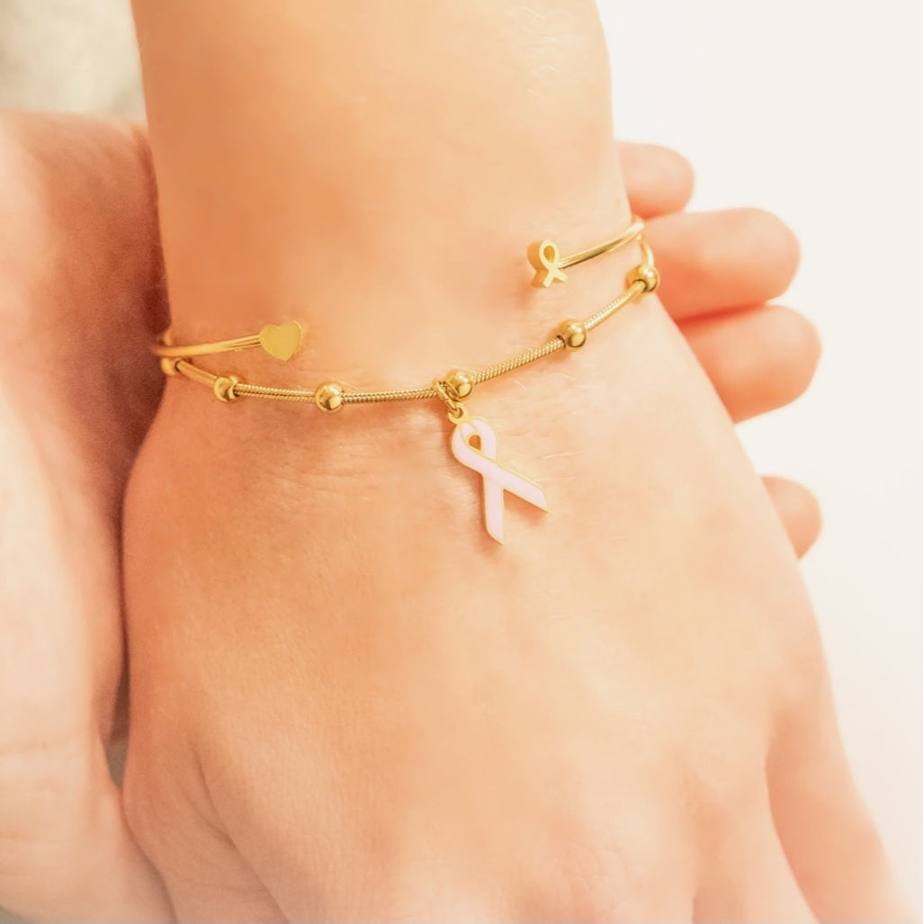 Gold Ribbon Cuff Bracelet