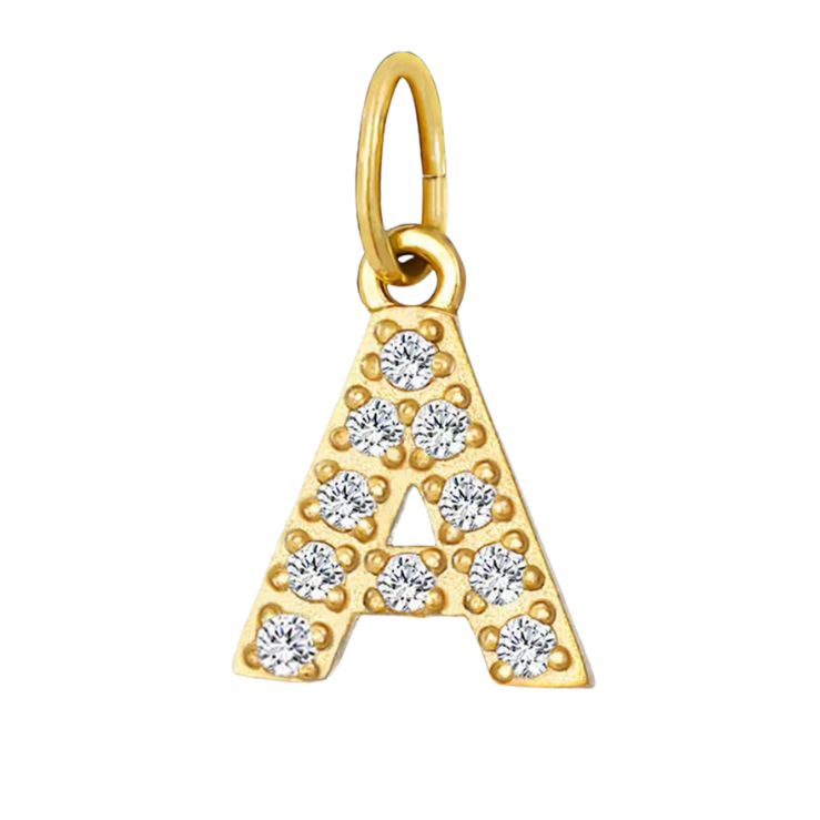 Gold CZ Letter Collection