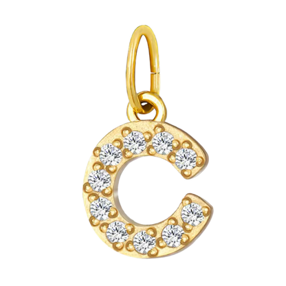 Gold CZ Letter Collection