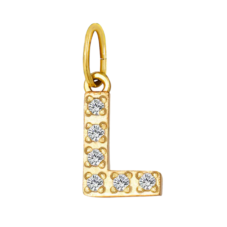 Gold CZ Letter Collection