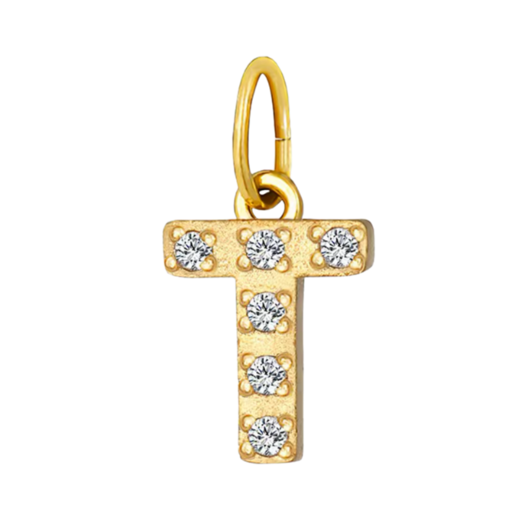 Gold CZ Letter Collection