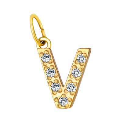 Gold CZ Letter Collection