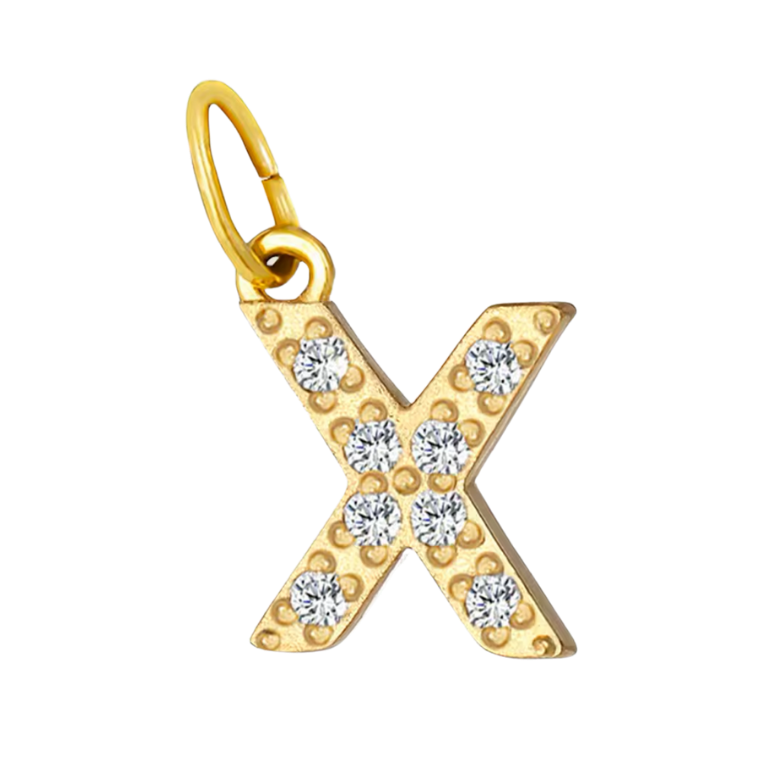 Gold CZ Letter Collection