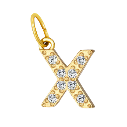 Gold CZ Letter Collection