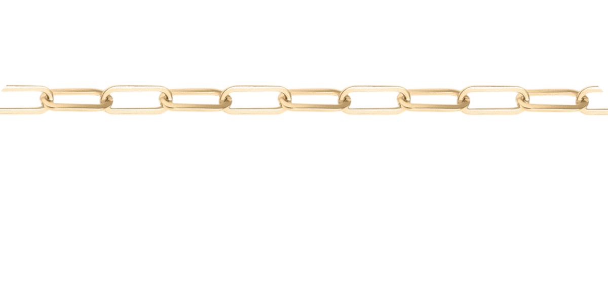 4mm Gold Paperclip Chain Necklace