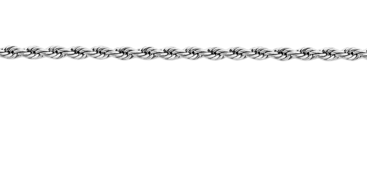 Silver Rope Twisted Chain Necklace