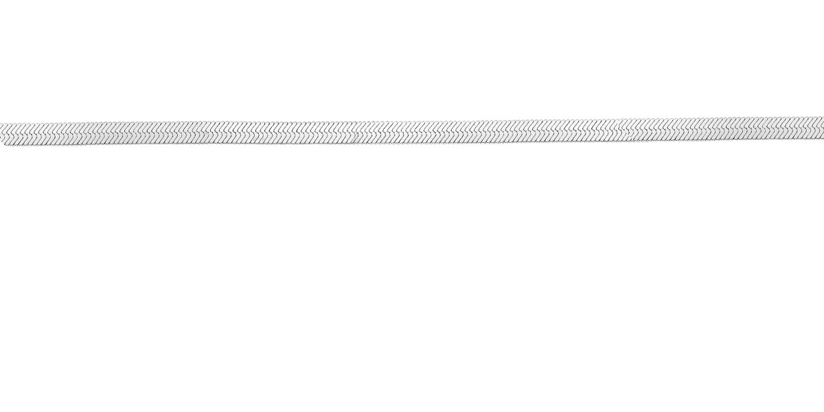 Silver Herringbone Chain Necklace