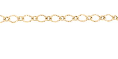 Hammered Oval Chain Necklace