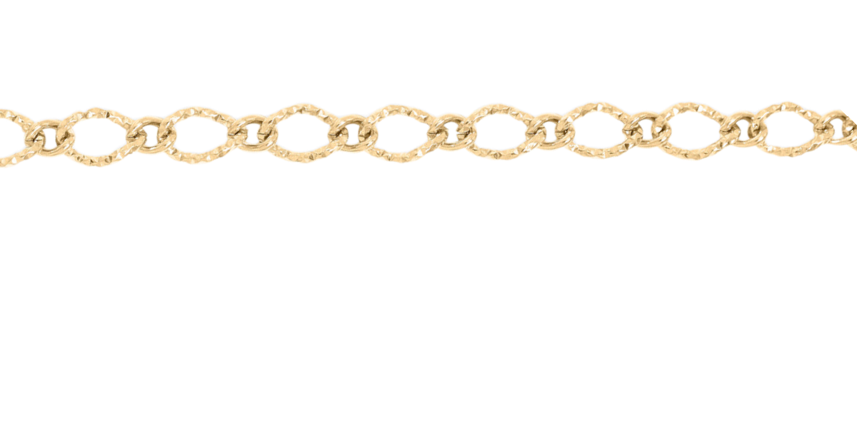 Hammered Oval Chain Bracelet