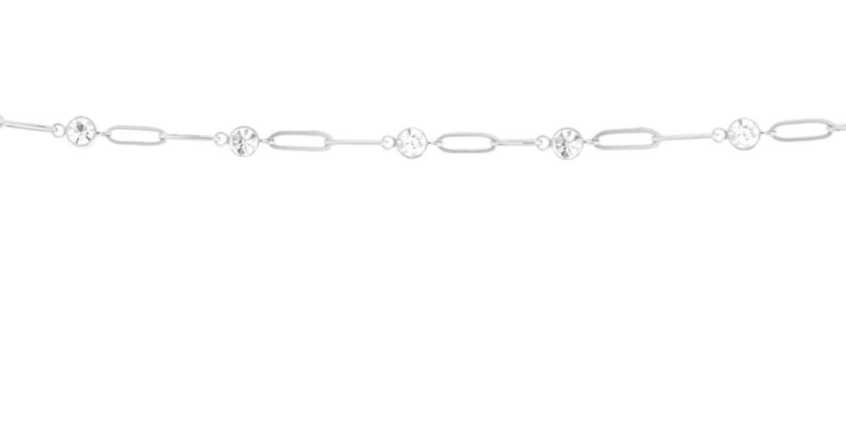 CZ Stone Paperclip Bracelet