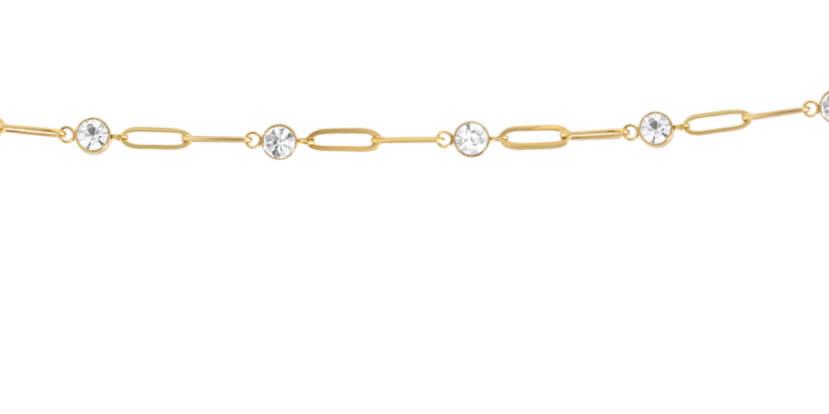 CZ Stone Paperclip Bracelet