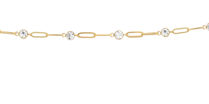 CZ Stone Paperclip Bracelet