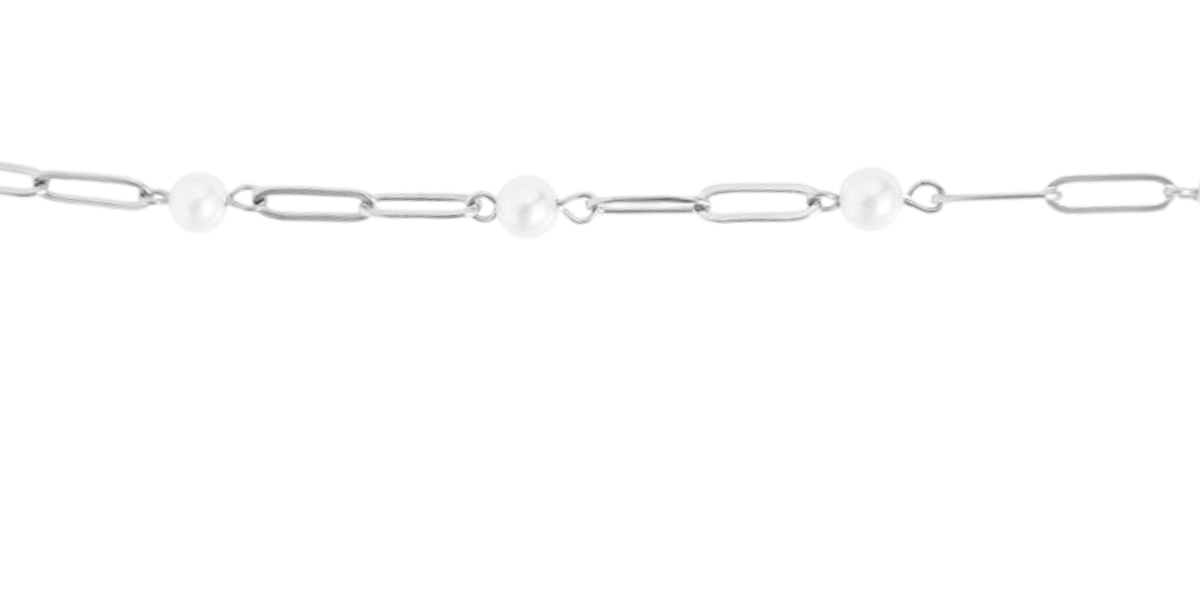 Pearl Paperclip Chain Necklace