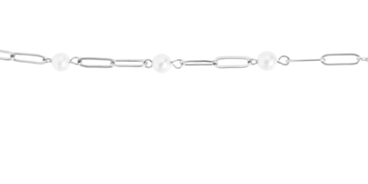 Pearl Paperclip Chain Necklace