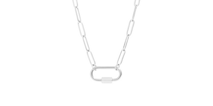 Paperclip Carabiner Necklace - Cluster