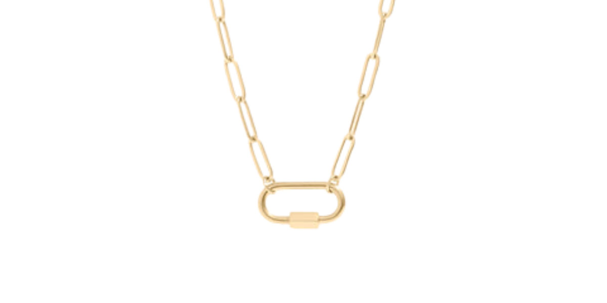 Paperclip Carabiner Necklace - Cluster