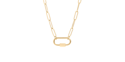 Paperclip Carabiner Necklace - Cluster