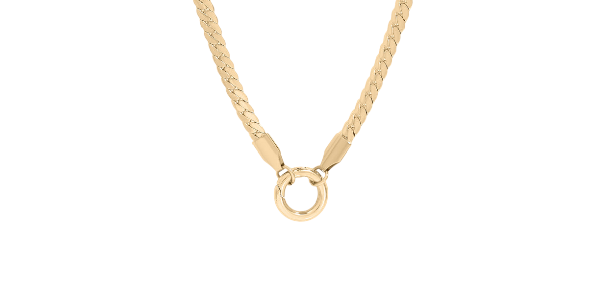 Curb Chain Charm Holder Necklace - Cluster