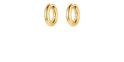 Gold Circle Huggie Hoop Earrings