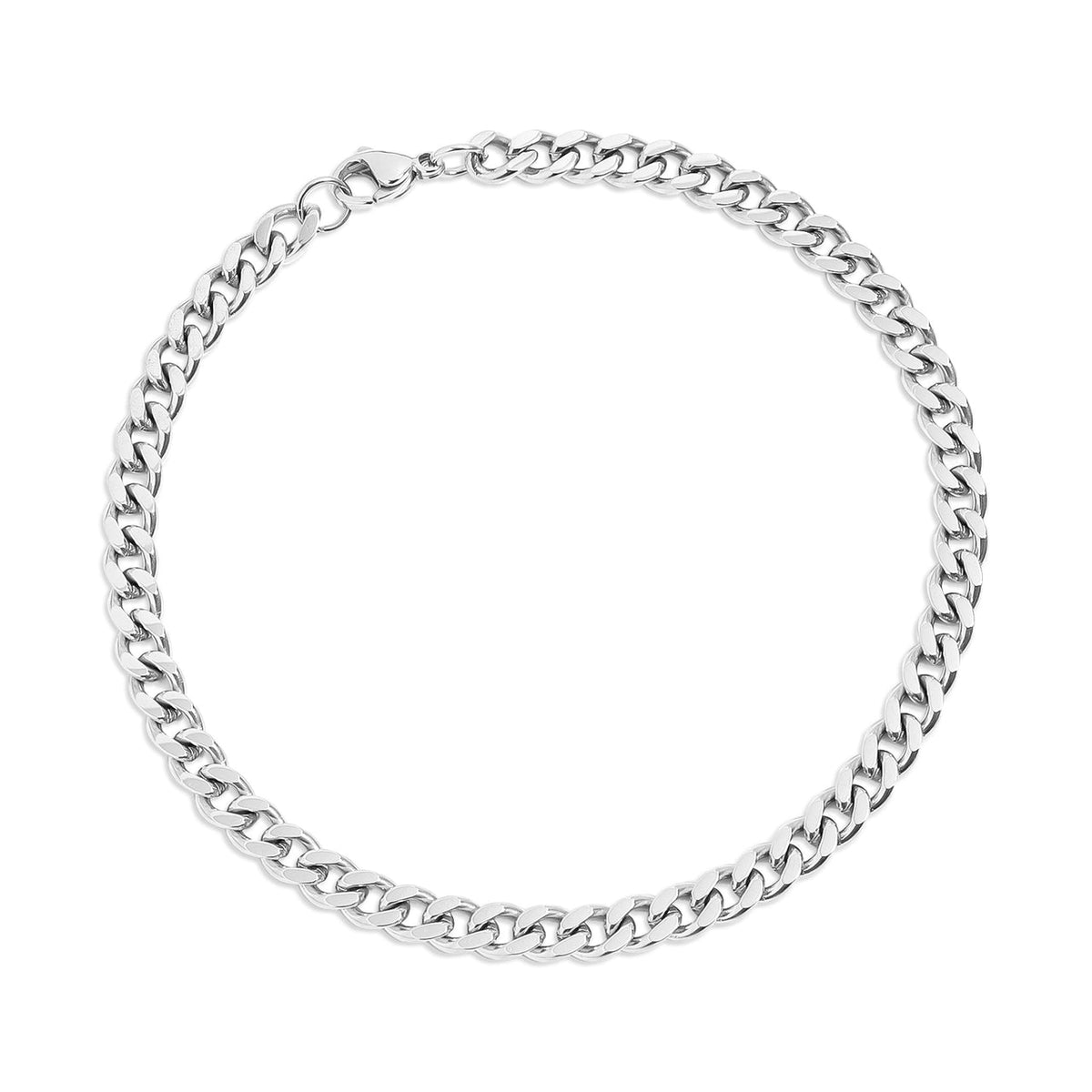 Diamond Cut Curb Chain Bracelet