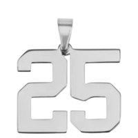 Large Silver Sports Number Collection - 25