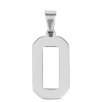 Large Silver Sports Number Collection - 0