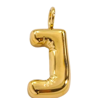 Large Gold Bubble Letter Collection - 'J' Gold Bubble Letter