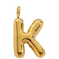 Large Gold Bubble Letter Collection - 'K' Gold Bubble Letter