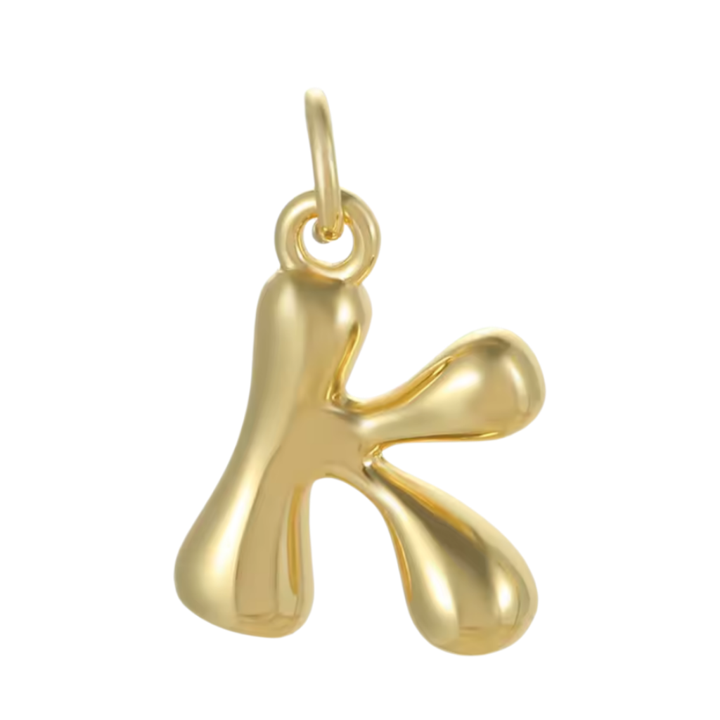 Gold Groovy Bubble Initial Collection