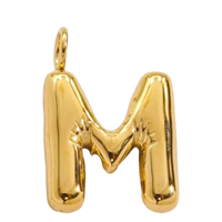 Large Gold Bubble Letter Collection - 'M' Gold Bubble Letter