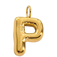 Large Gold Bubble Letter Collection - 'P' Gold Bubble Letter