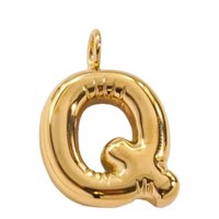 Large Gold Bubble Letter Collection - 'Q' Gold Bubble Letter