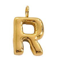 Large Gold Bubble Letter Collection - 'R' Gold Bubble Letter