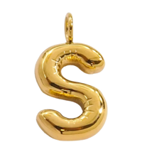 Large Gold Bubble Letter Collection - 'S' Gold Bubble Letter