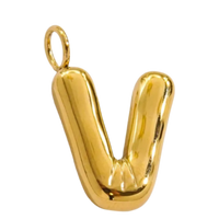 Large Gold Bubble Letter Collection - 'V' Gold Bubble Letter