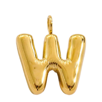 Large Gold Bubble Letter Collection - 'W' Gold Bubble Letter