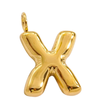 Large Gold Bubble Letter Collection - 'X' Gold Bubble Letter