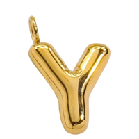 Large Gold Bubble Letter Collection - 'Y' Gold Bubble Letter