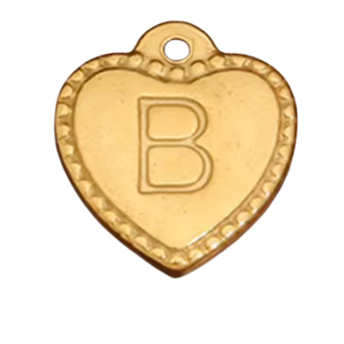 Gold Heart Pendant Initial Collection