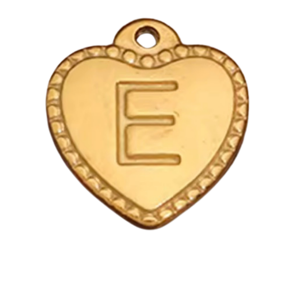 Gold Heart Pendant Initial Collection