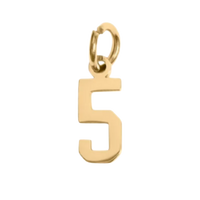 Small Gold Number Sports Collection - 5